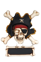 Pirate Skull Cross Bone Sign Statue - LM Treasures 