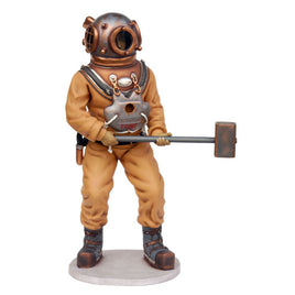 Deep Sea Diver With Hammer Life Size Statue - LM Treasures Life Size Statues & Prop Rental