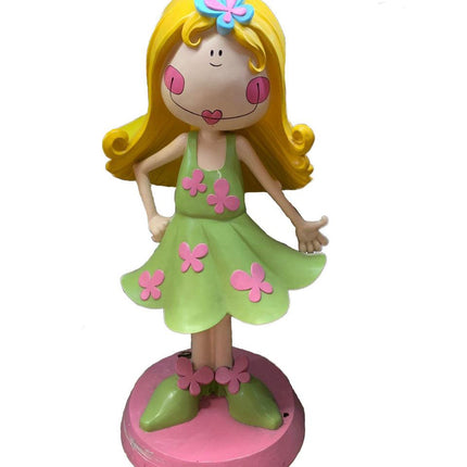 Cartoon Flower Girl Life Size Statue - LM Treasures 