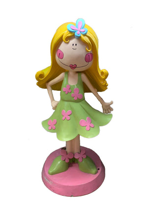 Cartoon Flower Girl Life Size Statue - LM Treasures 