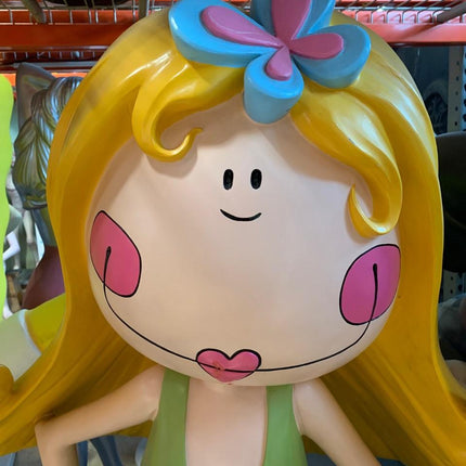 Cartoon Flower Girl Life Size Statue - LM Treasures 