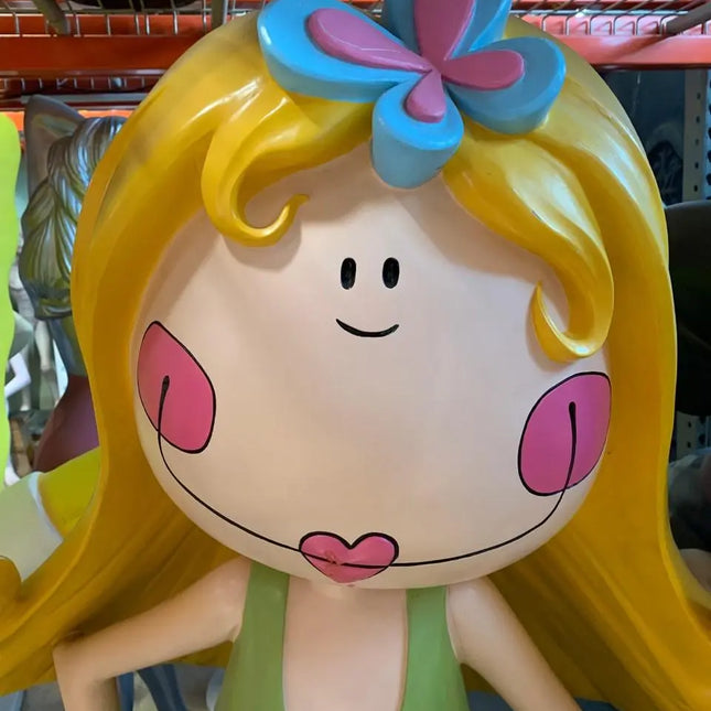 Cartoon Flower Girl Life Size Statue LM Treasures - P