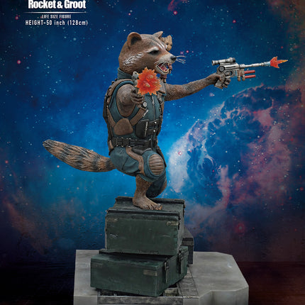 Guardians Of The Galaxy Vol. 2 Rocket & Groot Life Size Statue - LM Treasures 
