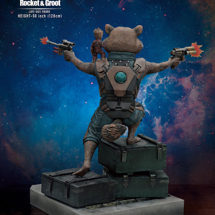 Guardians Of The Galaxy Vol. 2 Rocket & Groot Life Size Statue - LM Treasures 