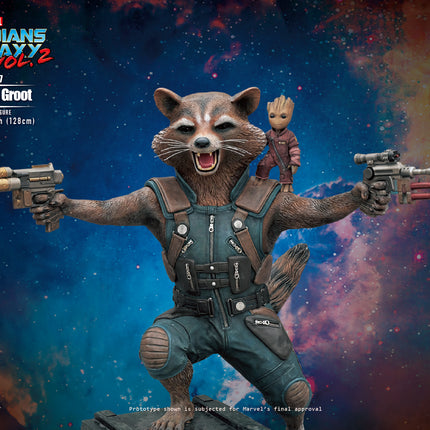 Guardians Of The Galaxy Vol. 2 Rocket & Groot Life Size Statue - LM Treasures 