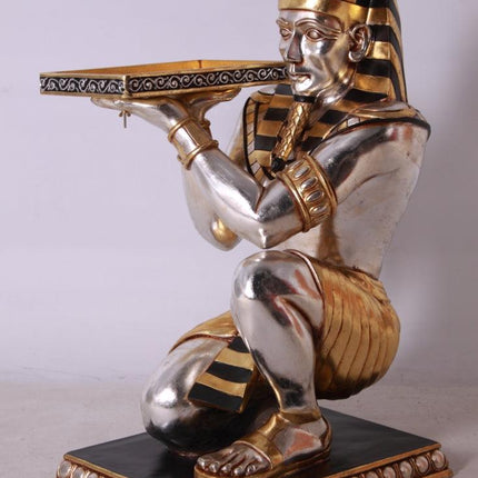 Egyptian Kneeling King Tut Table Life Size Statue - LM Treasures 