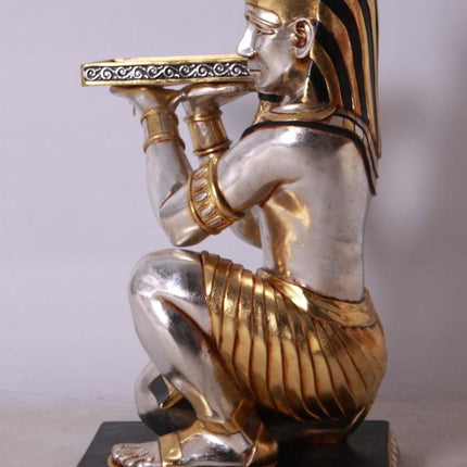 Egyptian Kneeling King Tut Table Life Size Statue - LM Treasures 