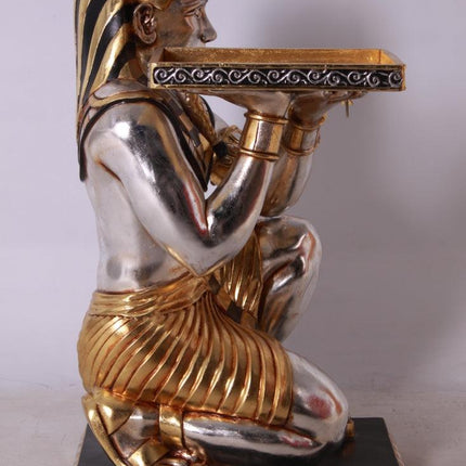 Egyptian Kneeling King Tut Table Life Size Statue - LM Treasures 