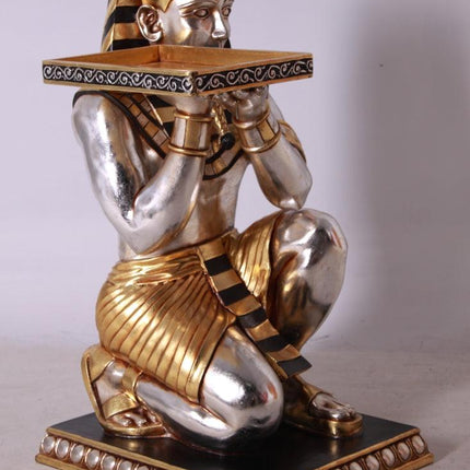 Egyptian Kneeling King Tut Table Life Size Statue - LM Treasures 