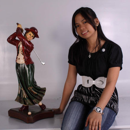 Golfer Lady Small Statue - LM Treasures 
