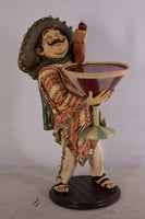 Butler Mexican Cocktail Prop Restaurant Decor Resin Statue - LM Treasures 