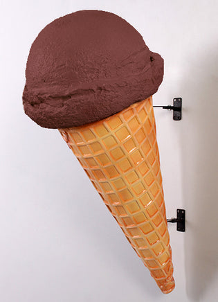 Hanging One Scoop Chocolate Ice Cream Over Sized Statue - LM Treasures 