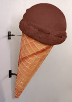 Hanging One Scoop Chocolate Ice Cream Over Sized Statue - LM Treasures 