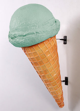 Hanging One Scoop Mint Ice Cream Over Sized Statue - LM Treasures 