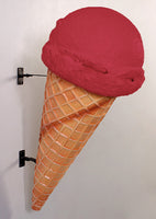 Hanging One Scoop Strawberry Ice Cream Over Sized Statue - LM Treasures 