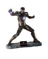 Iron Man 3 (Battle Version) with RDJ Head Life Size Statue - LM Treasures 