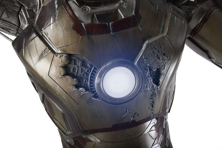 Iron Man 3 (Battle Version) with RDJ Head Life Size Statue - LM Treasures 