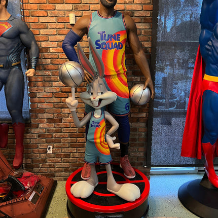 Space Jam Lebron James & Bugs Bunny Life Size Statue - LM Treasures 