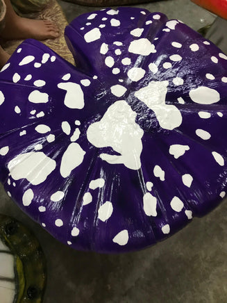 Purple Single Split Mushroom Stool Over Sized Statue - LM Treasures 