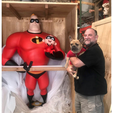 Disney Mr. Incredible and Jack Jack Life Size Statue - LM Treasures 