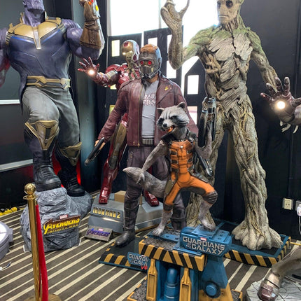 Guardians Of The Galaxy Rocket Raccoon With Small Gun Life Size Statue - LM Treasures 