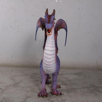 Small Purple Dragon Standing Life Size Statue - LM Treasures 