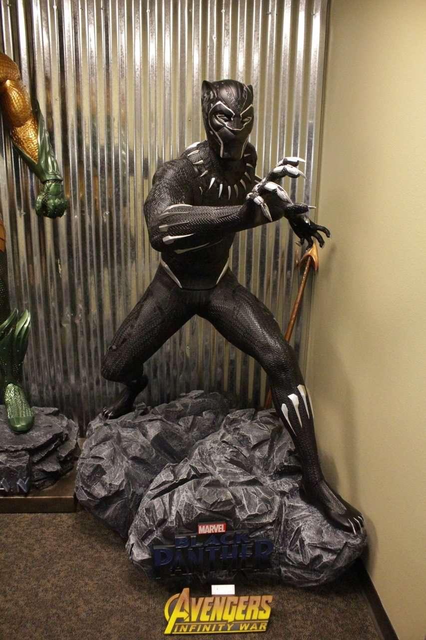 Marvel MCU Wakanda Black Panther T'Challa Life Size Statue