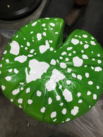 Green Single Split Mushroom Stool Over Sized Statue - LM Treasures 