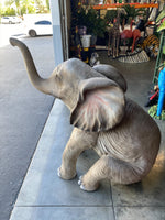Sitting Elephant Life Size Statue - LM Treasures Life Size Statues & Prop Rental