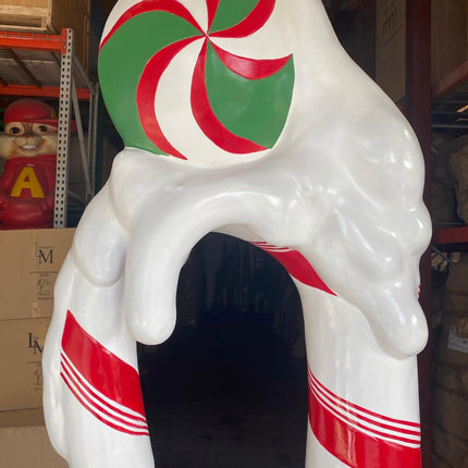 Candy Cane Snow Over Sized Statue - LM Treasures 