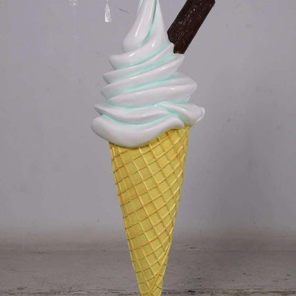 Small Soft Serve Mint Green Ice Cream Over Sized Statue - LM Treasures 