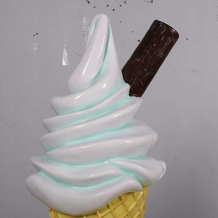 Small Soft Serve Mint Green Ice Cream Over Sized Statue - LM Treasures 