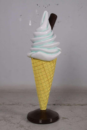 Small Soft Serve Mint Green Ice Cream Over Sized Statue - LM Treasures 