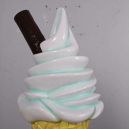 Small Soft Serve Mint Green Ice Cream Over Sized Statue - LM Treasures 