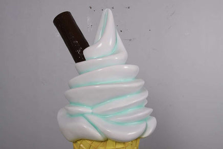 Small Soft Serve Mint Green Ice Cream Over Sized Statue - LM Treasures 