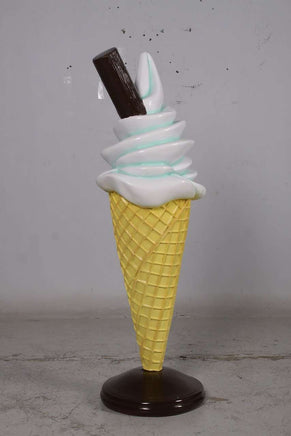 Small Soft Serve Mint Green Ice Cream Over Sized Statue - LM Treasures 