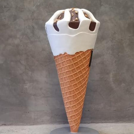 Ice Cream Cone with Almonds Over Sized Statue - LM Treasures 