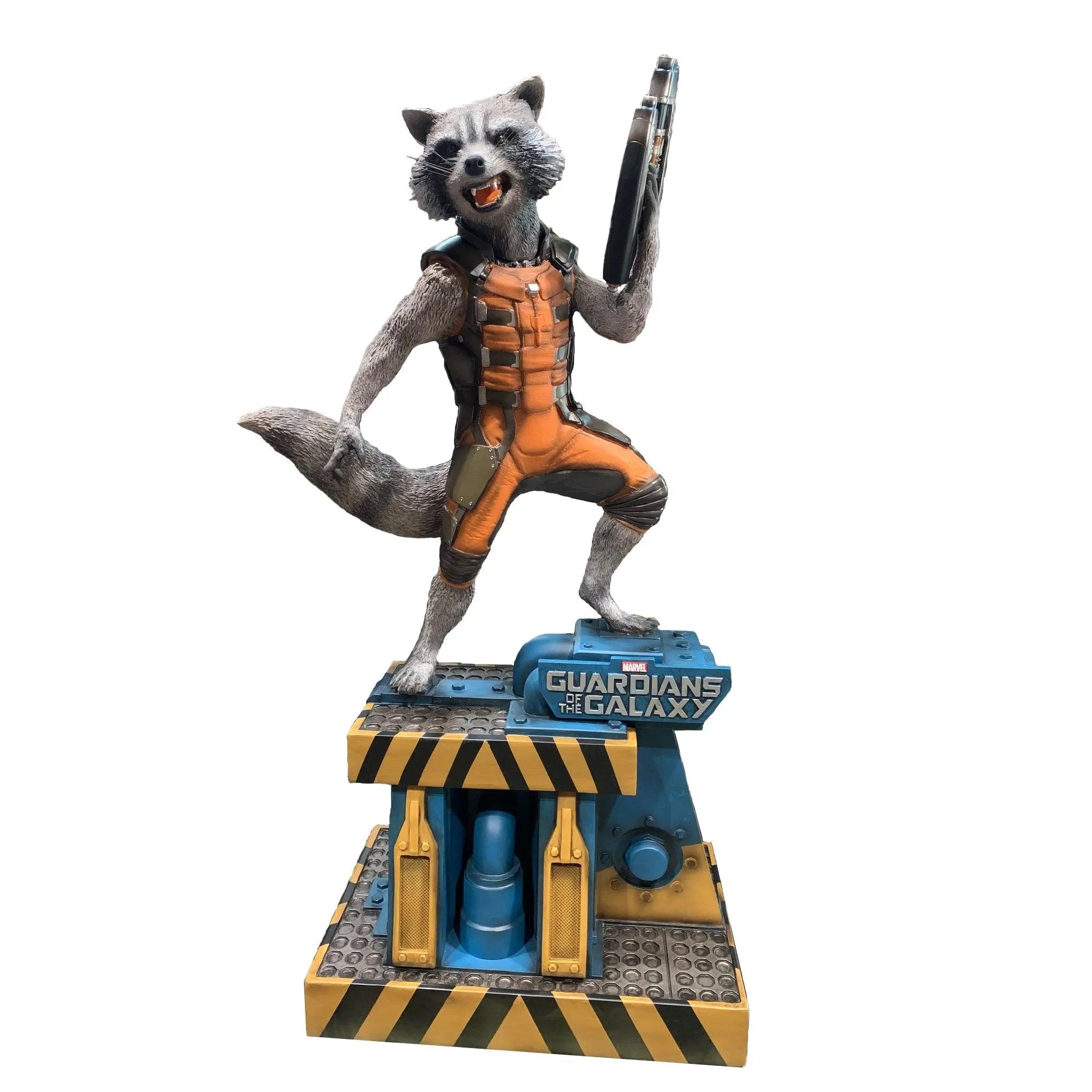 Guardians Of The Galaxy Rocket Raccoon With Small Gun Life Size Statue ...