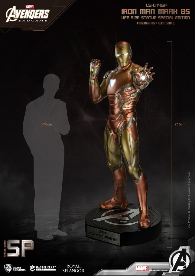 Avengers: Endgame Iron Man Mark 85 Special Edition Life Size Statue - LM Treasures