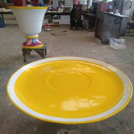Saucer For Tea Cup Over Sized Statue - LM Treasures 