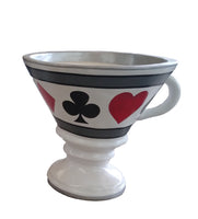 Tea Cup With Card Suits Over Sized Statue - LM Treasures 