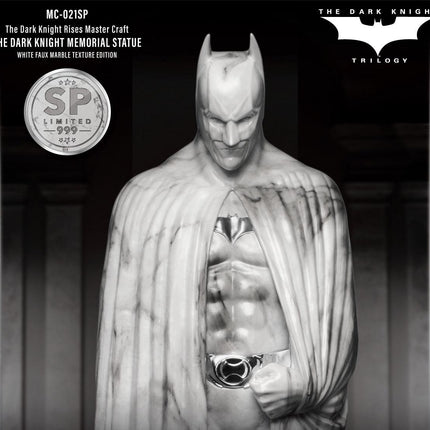 The Dark Knight Rises White Faux Marble Memorial Statue Table Top - LM Treasures 