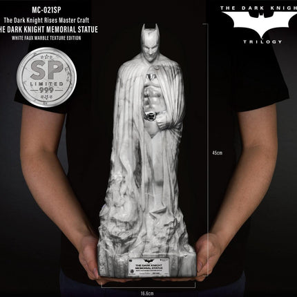 The Dark Knight Rises White Faux Marble Memorial Statue Table Top - LM Treasures 