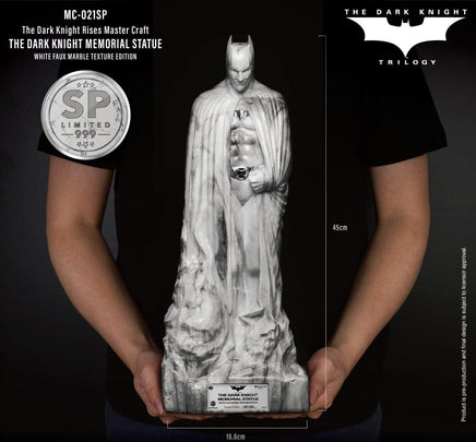 The Dark Knight Rises White Faux Marble Memorial Statue Table Top - LM Treasures 