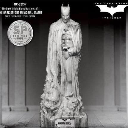 The Dark Knight Rises White Faux Marble Memorial Statue Table Top - LM Treasures 