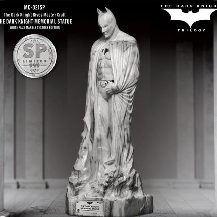 The Dark Knight Rises White Faux Marble Memorial Statue Table Top - LM Treasures 