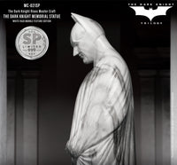 The Dark Knight Rises White Faux Marble Memorial Statue Table Top - LM Treasures 