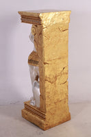 Egyptian Bastet Cat Pillar Life Size Statue - LM Treasures 