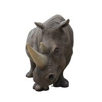 Realistic Rhinoceros Life Size Statue - LM Treasures Life Size Statues & Prop Rental