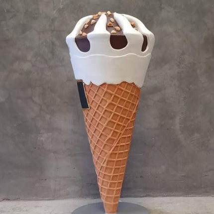Ice Cream Cone with Almonds Over Sized Statue - LM Treasures 